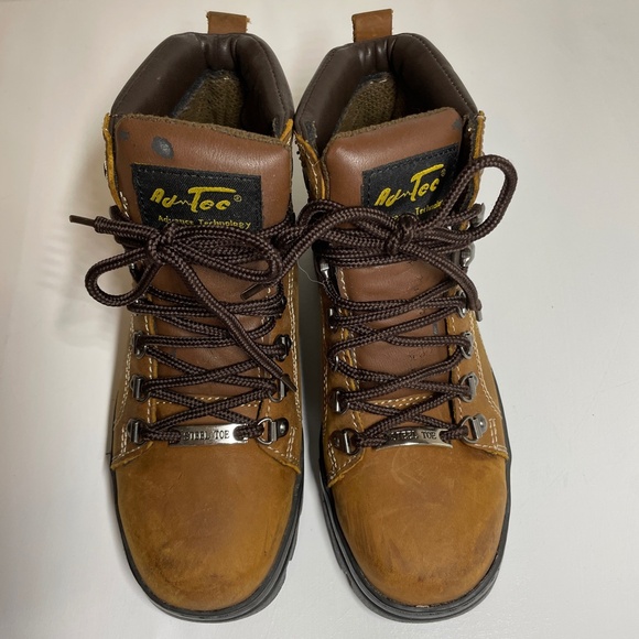 Ad Tec Boots Womens 8 Work Boots Safety Steel Toe Brown Ankle Top ASTM F-2413 - Picture 2 of 15